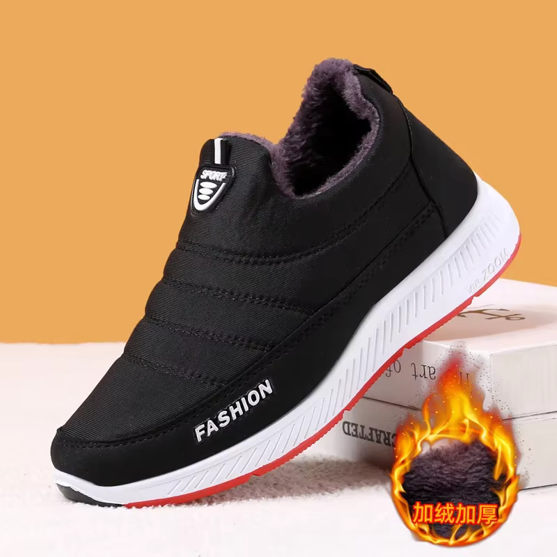 Chaussures en coton avec isolation en peluche pour femmes, bottes de neige épaisses anti-ald, chauss