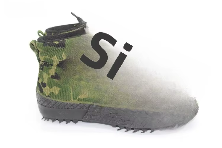 Chaussures d'entraînement montantes noires à double argent, chaussures de sécurité de travail confor