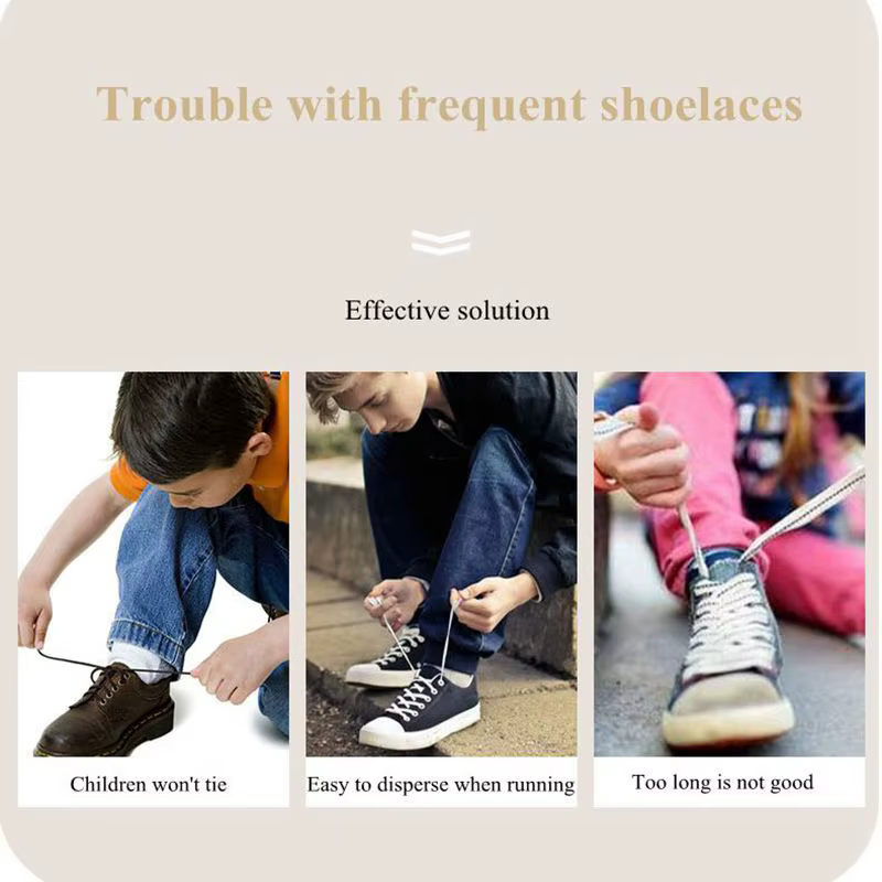 1 paire de lacets de chaussures sans cravate lacets élastiques loisirs de plein air baskets sécurité
