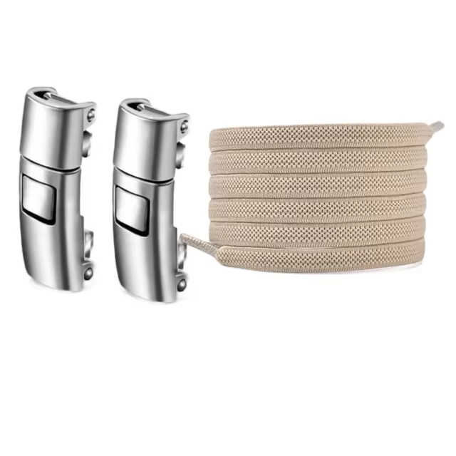 NOUVEAUX lacets de verrouillage à pression sans attaches lacets élastiques Sneaker 8MM élargi plat s