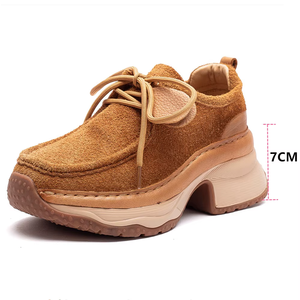 AIYUQI baskets pour femmes chaussures en cuir véritable à semelles épaisses femmes chaussures confor