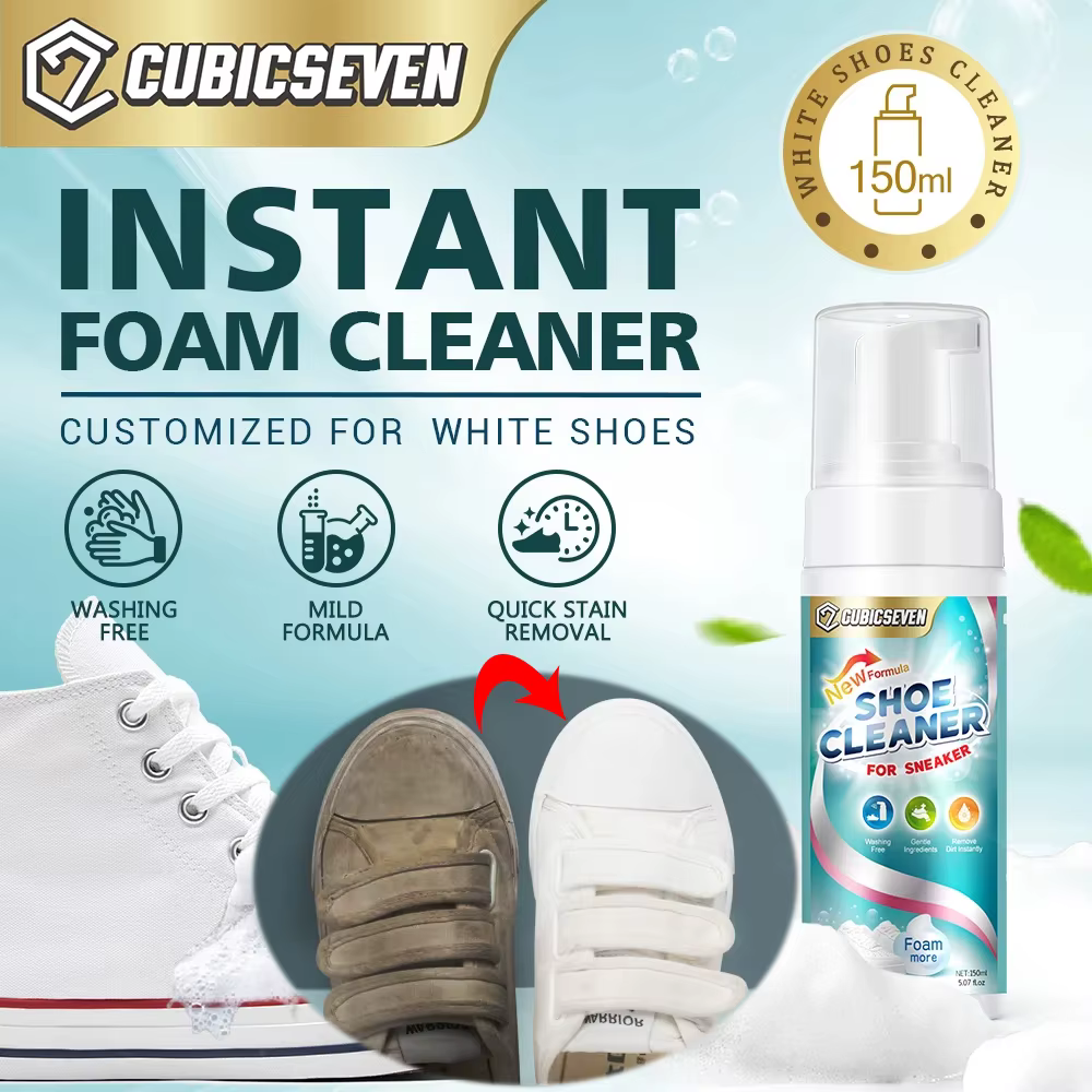Cubicseven 150ml blanchissant pour chaussures blanchissant rafraîchissant polissage blanc chaussures
