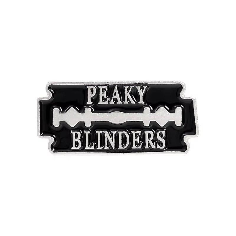 Broche élégante en émail Peaky Blinders pour accessoires de sac, de chapeau et de veste à la mode