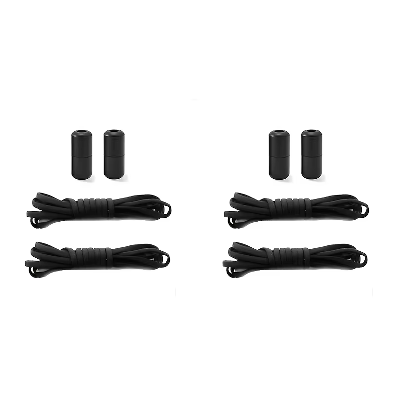 2 paires de lacets élastiques sans nœuds, lacets paresseux, lacets classiques et tendance pour baske