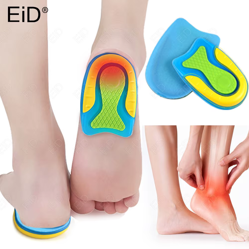 EiD – semelles intérieures en Gel de Silicone souple unisexe, pour les éperons du talon, la douleur