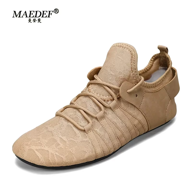 MAEDEF-Chaussures légères pour hommes, respirantes, plates, de styliste, pour loisirs, marche, sport