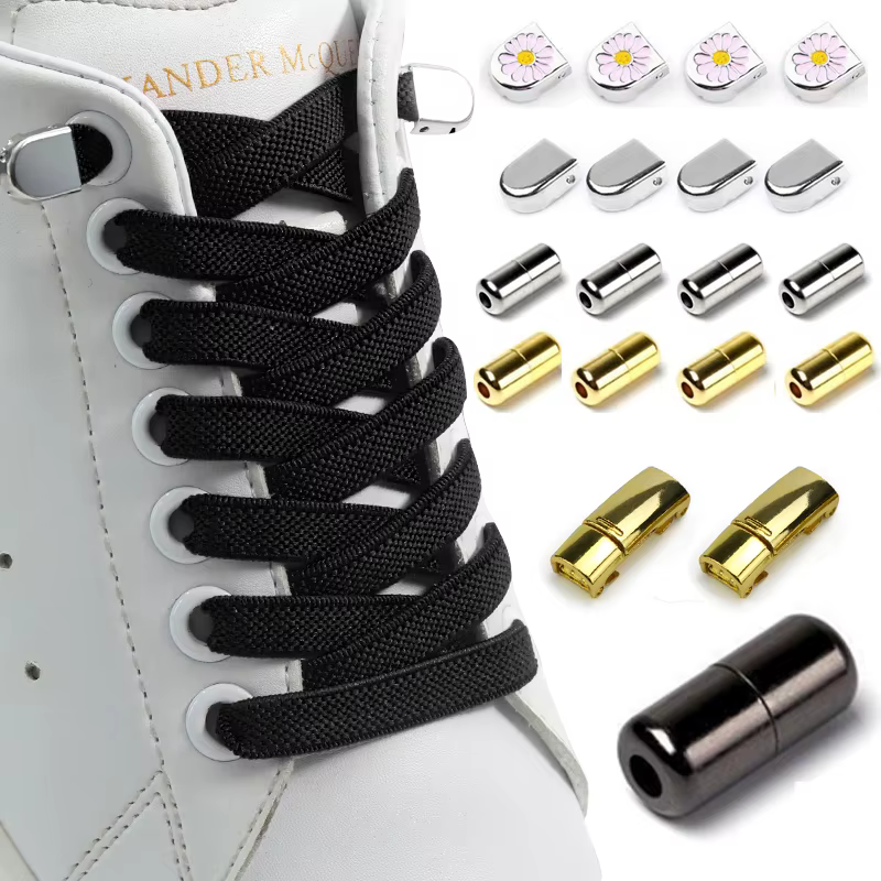 4/16 pièces lacets élastiques baskets serrures en diamant lacets sans attaches enfants adultes sans 