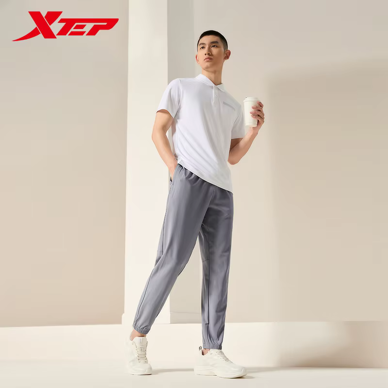 Xtep tissé pantalons de survêtement pour hommes été Normcore hommes pantalons de survêtement trajet 