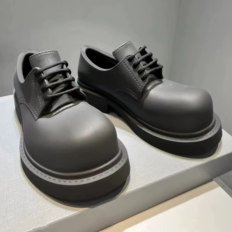 Chaussures à plateforme en cuir pour femmes et hommes, mocassins, mode ronde, Parker, grosses chauss