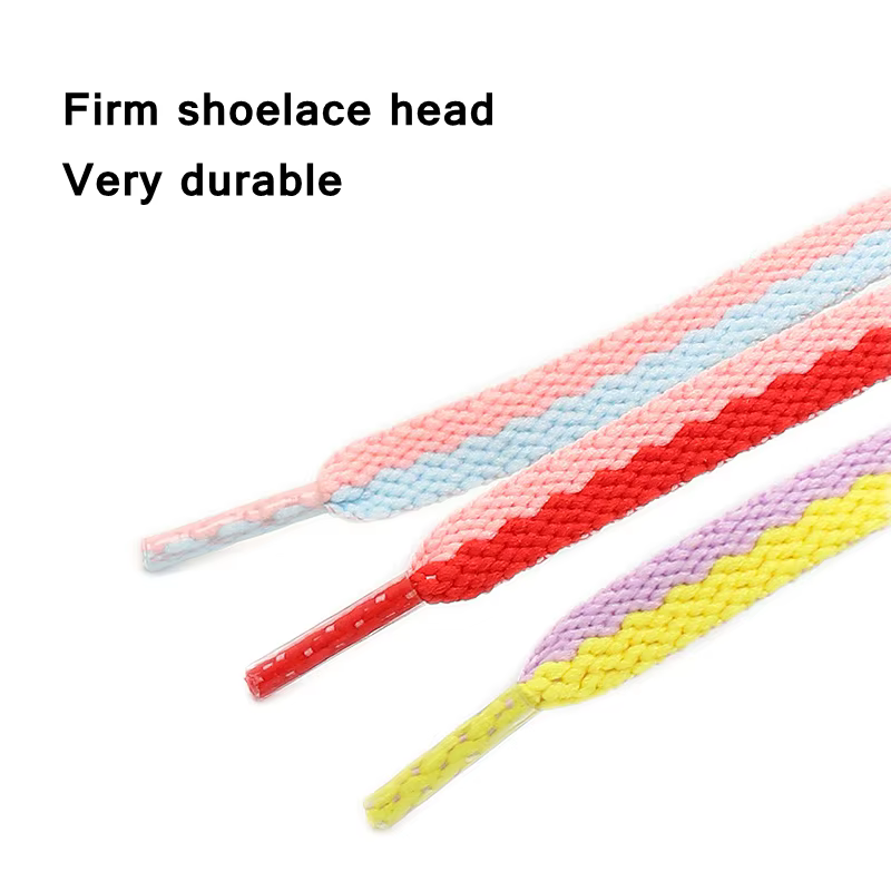 Lacets Lumineux Plats Tissés pour AJ/Tains, Chaussures Blanches, Lacets Classiques, Double Creux, 1