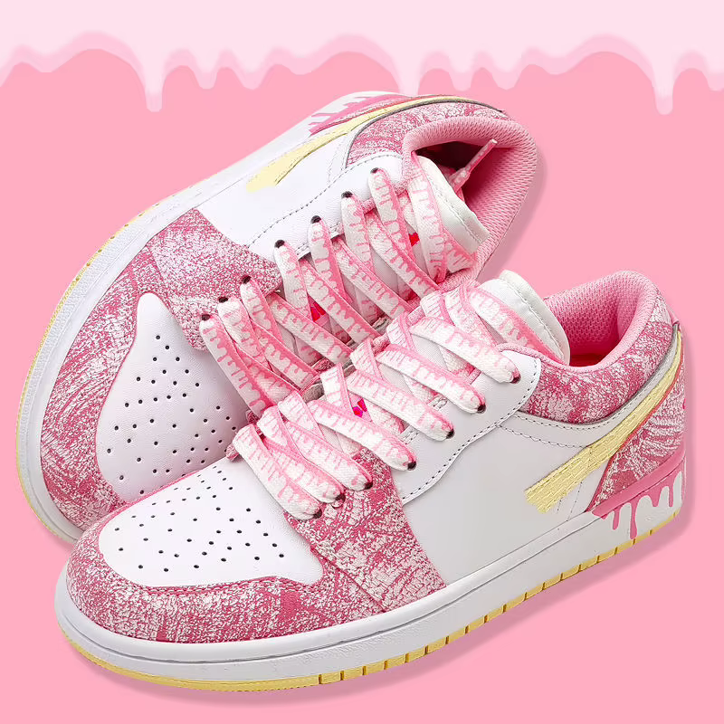 Af1 lacets de crème glacée pour baskets Mandarin canard poudre vert lacets coulant lacet coloré fleu