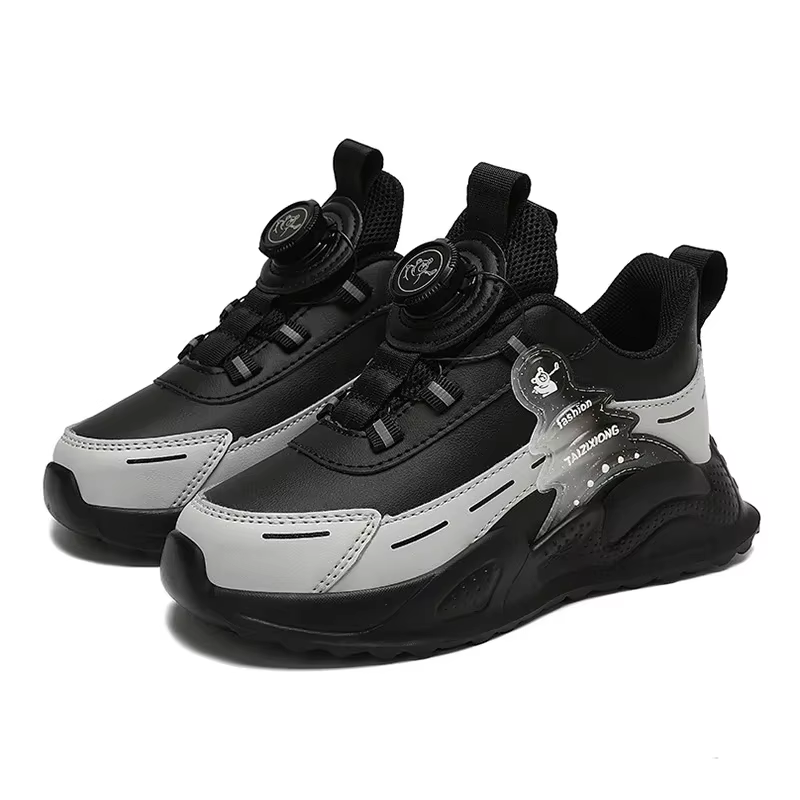 Chaussures de course en cuir imperméables et antidérapantes pour garçons, baskets de marche conforta