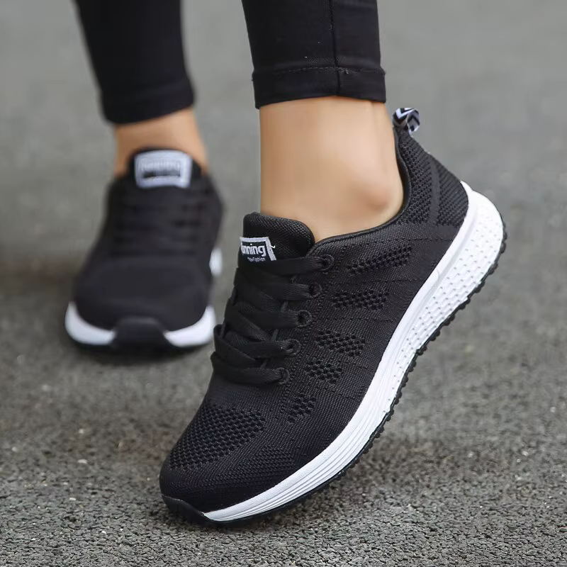 Femmes Chaussures Décontractées Mode Respirant Marche Maille FlatShoesSneakers Blanc Femme Chaussure