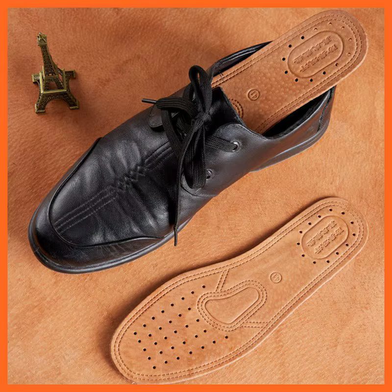 Semelle intérieure en cuir véritable pour chaussures, dépistolet ant confortable, l'offre elles inté