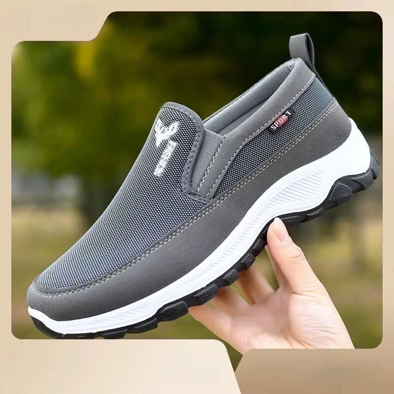 Hommes course randonnée baskets respirant orthopédique voyage tennis sans lacet confortable pour les