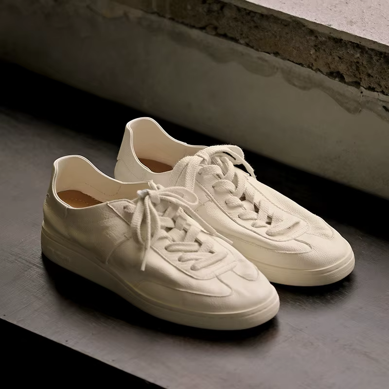 Chaussures décontractées pour hommes en cuir véritable à lacets, baskets de luxe pour femmes, chauss