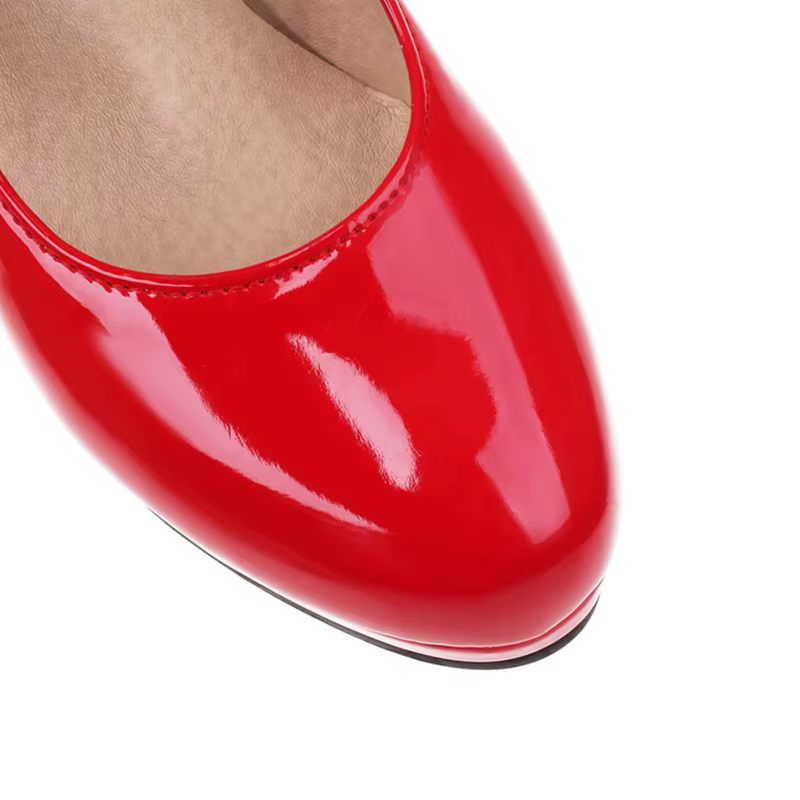 SIMLOVEYO Escarpins à plateforme pour femmes, bout rond, talons coniques, nœud papillon, bride à la 
