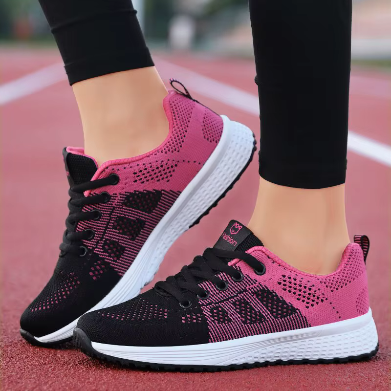 Chaussures de course légères pour femmes Sneakers Chaussures de sport confortables Jogging Tennis