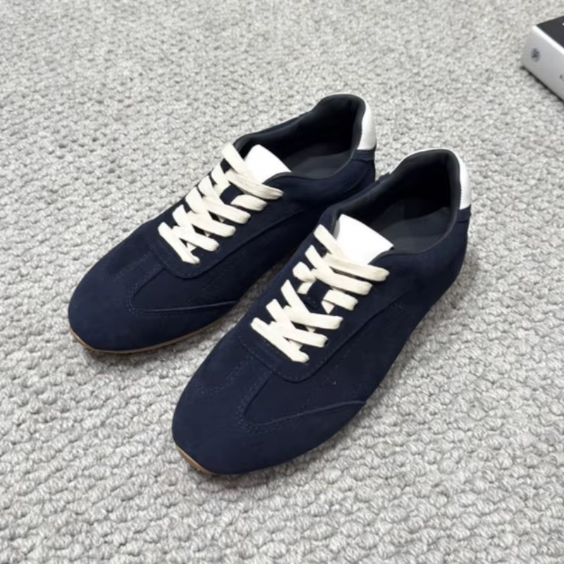 Nouvelles Chaussures de Sport de Luxe pour Femmes 2026 – Style Rétro Allemand, en Cuir Véritable, Id