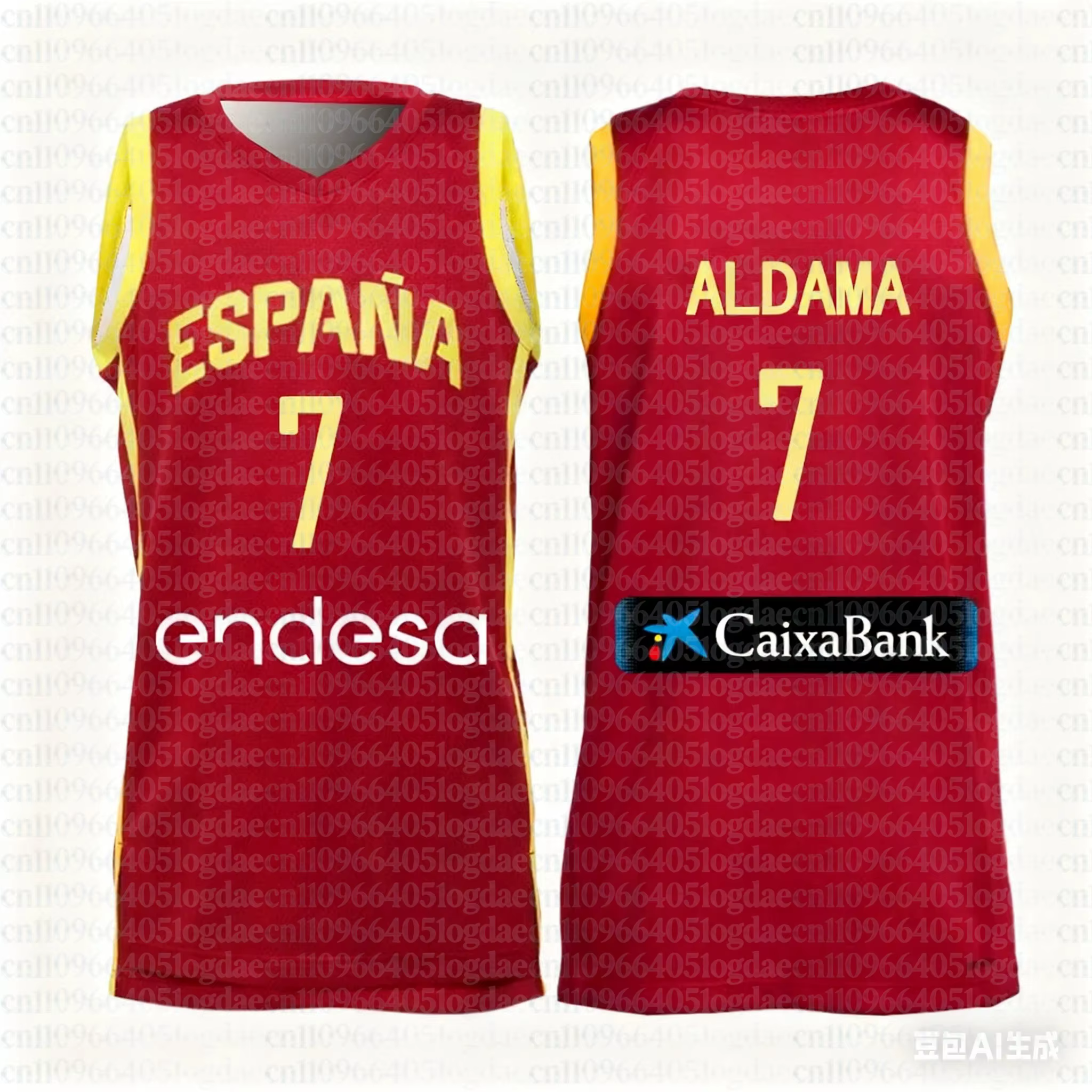 Maillots de basket-ball des équipes nationales d'Espagne, Nouveautés 2025-26 # 7 # 8 Home Away T-shi