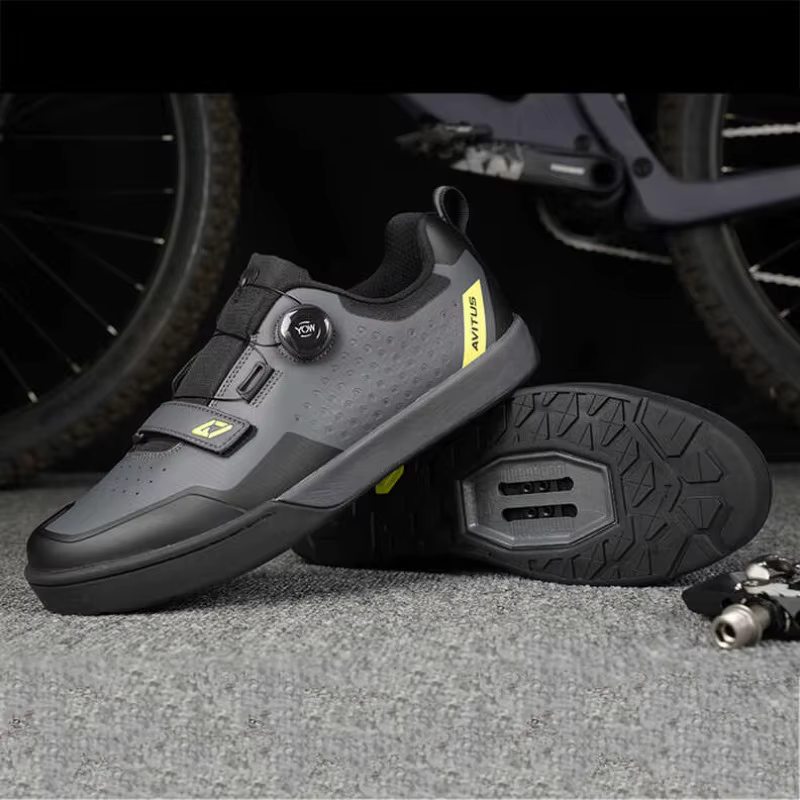 AVITUS – chaussures de vtt pour hommes, avec crampons SPD à 2 boulons, semelle en caoutchouc pour de