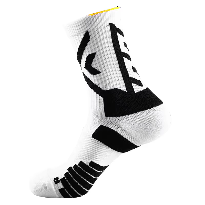 Chaussettes de basket-ball montantes évacuant l'humidité, rembourrées, semelle épaisse en éponge, ch