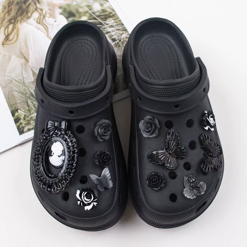 Breloques de chaussures à trous pour bricolage, Diablo Locke, petite série de parfum, poignées de fl