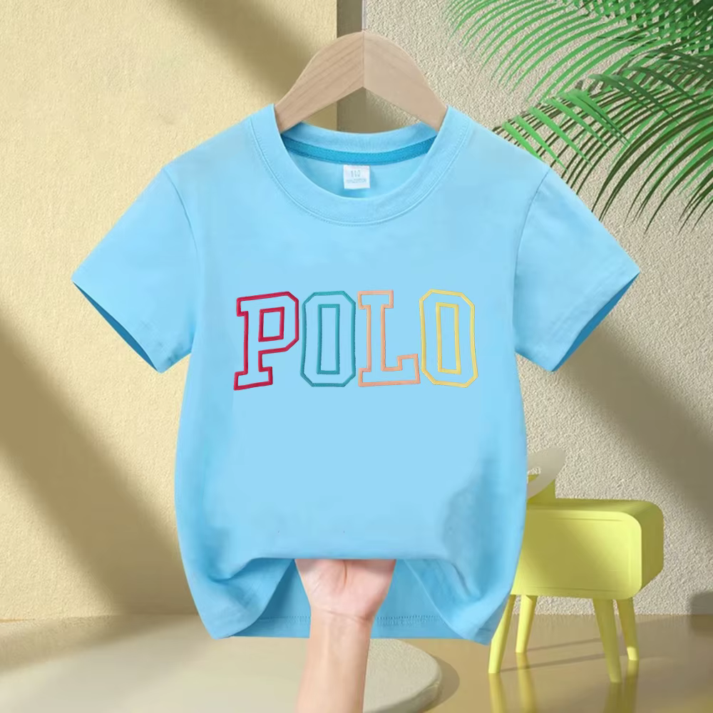 Polo tendance à imprimé lettres, décontracté et polyvalent, adapté à la tenue quotidienne des filles