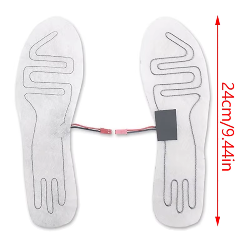 Semelles intérieures de chaussures métropolitaines USB, chauffe-pieds électriques, coussin chauffant