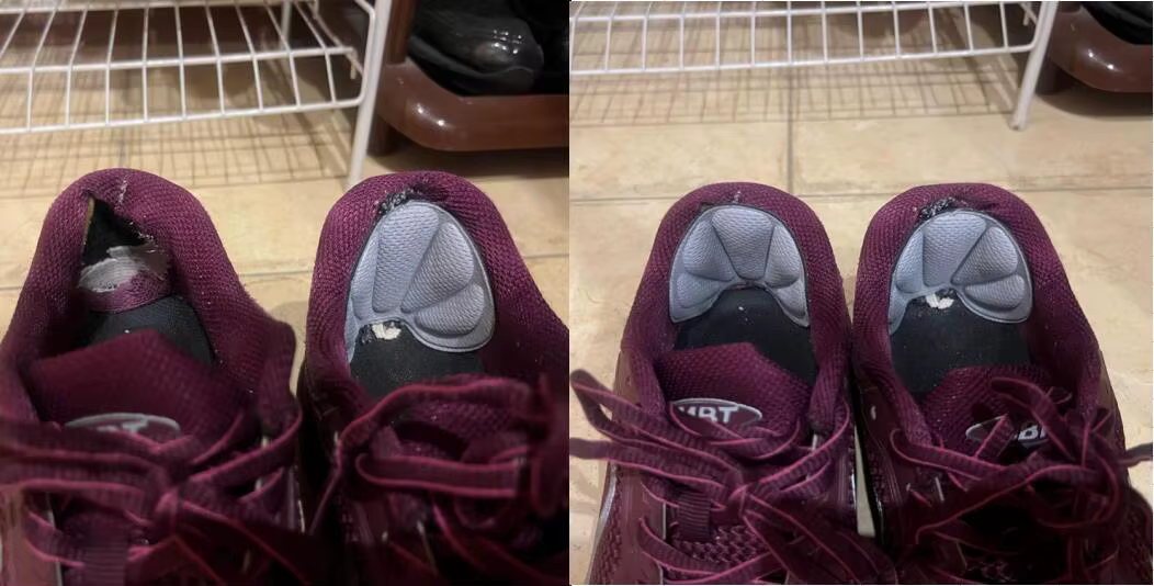 1 paire d'autocollants de talon de sport pour chaussures, réducteur de taille, remplissage de talons