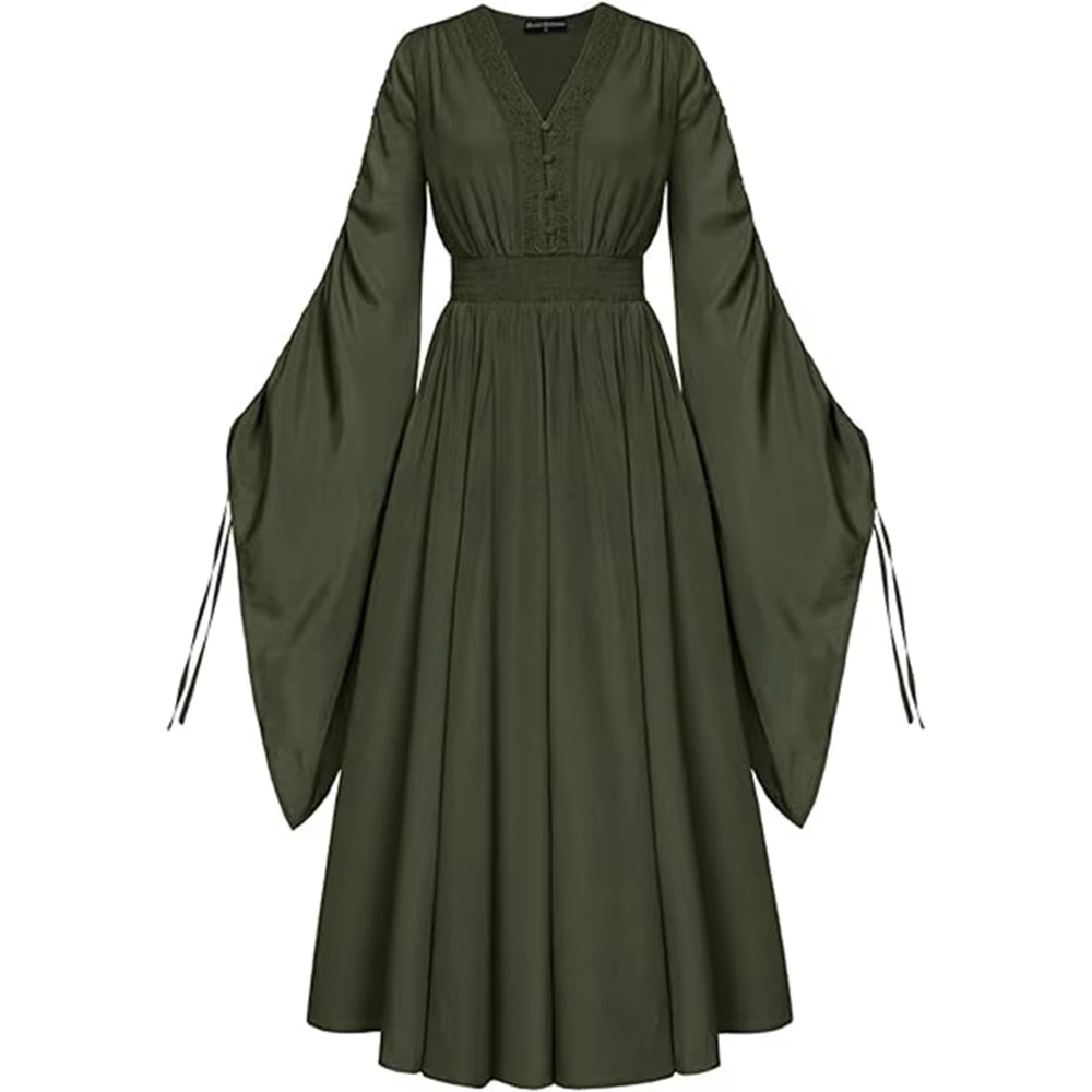 Robe Renaissance pour femmes, Vintage, médiévale, manches bouffantes, Chemise de princesse, Costume 