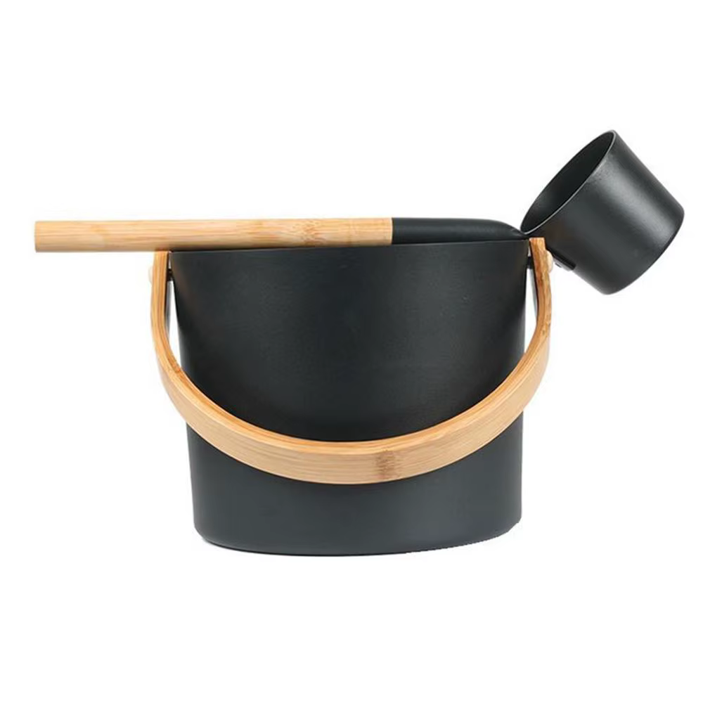 Seau de Sauna hôtel outil Portable luxueux seau de Sauna cuillère à Long manche salle de bain pratiq