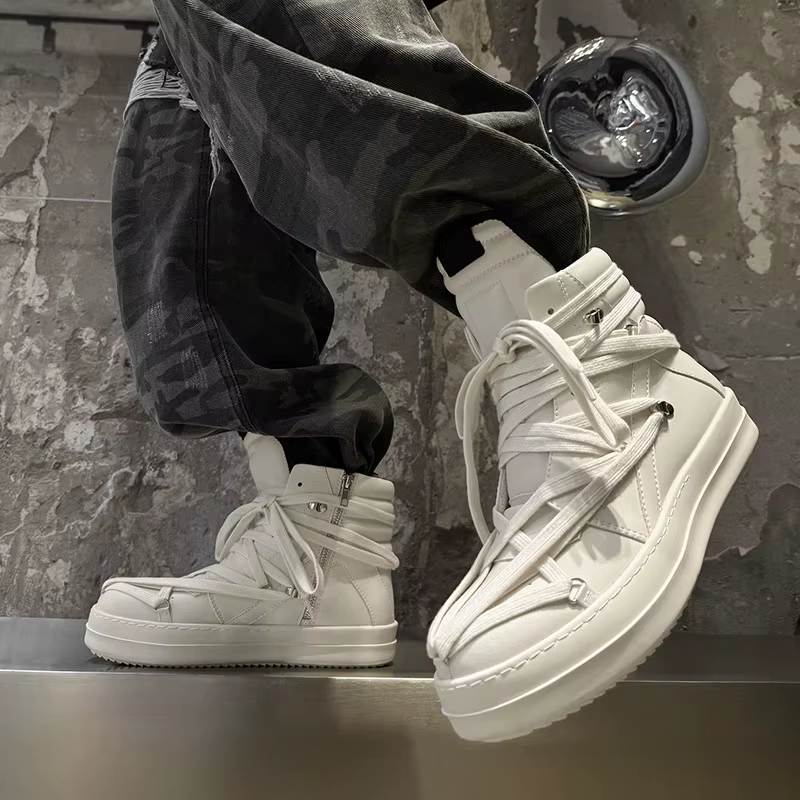 Bottes montantes décontractées pour hommes, style rétro, avec rivets, motif étoile et triangle, seme