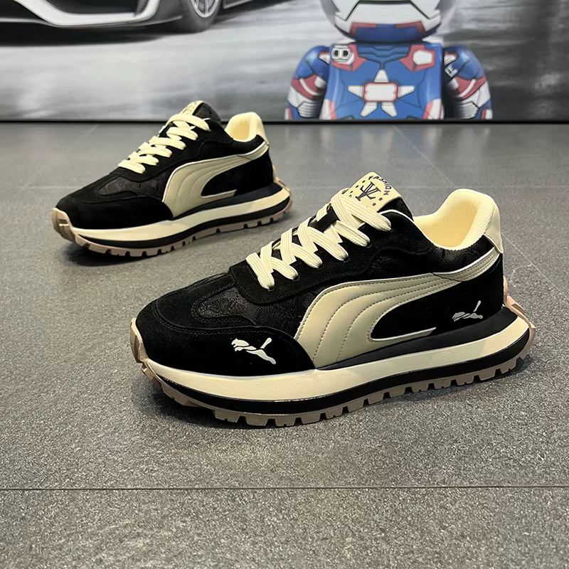 Chaussures décontractées pour hommes, chaussures de sport, chaussures d'automne à semelle épaisse, d