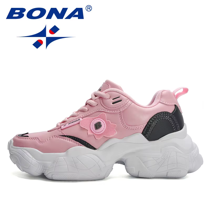 BONA-Baskets d'extérieur légères et respirantes pour femme, chaussures de marche à plateforme, anti 