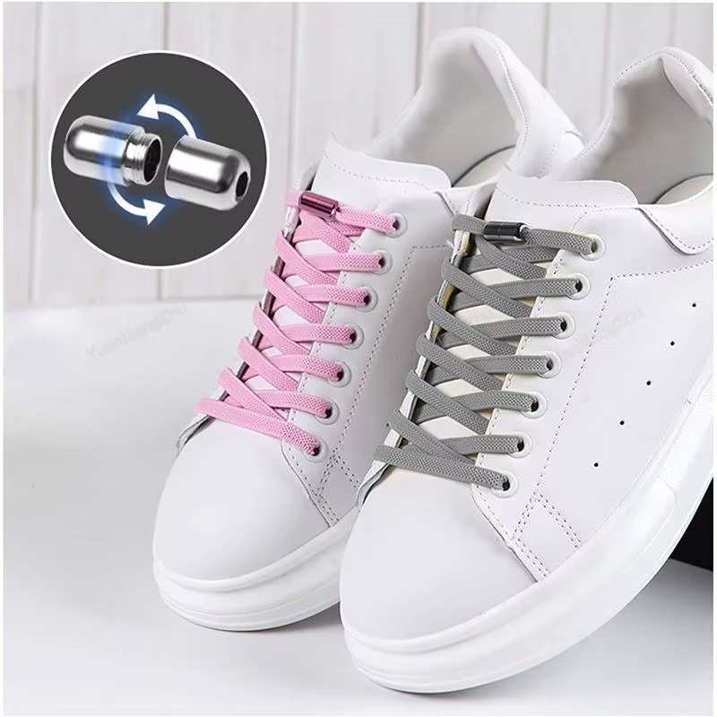 Lacets de chaussures de course élastiques multicolores, pour enfants, adultes et personnes âgées, ra