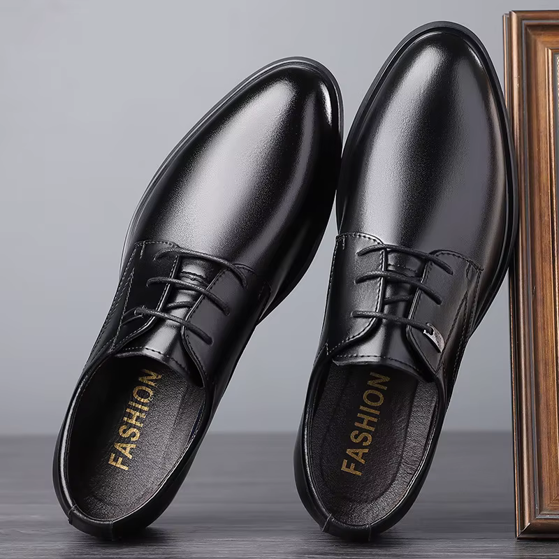 Chaussures habillées pour hommes en cuir souple, style Oxford, pour affaires et mariages, disponible