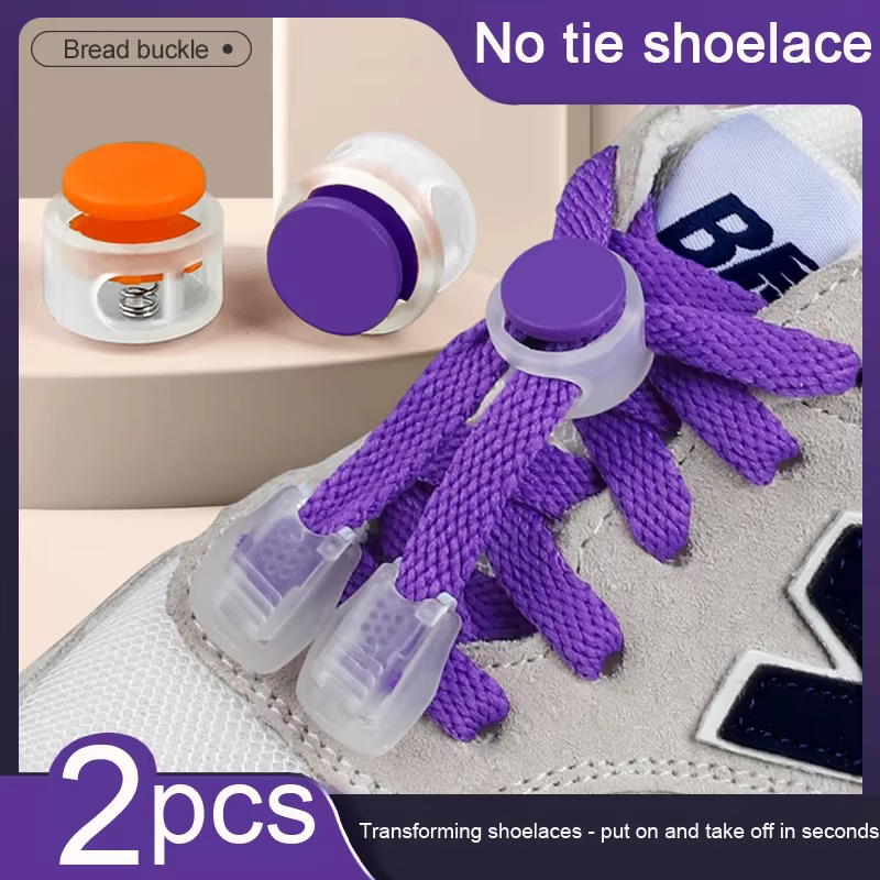 Lacets à serrure classique boucle de pain lacets de chaussures baskets plat sans attaches lacet enfa