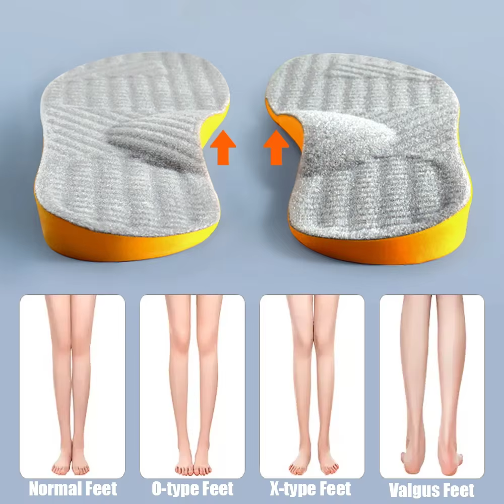 Semelles Orth4WD pour Pieds Plats, O/X-Leg, Support de Voûte Plantaire, pour Fasciite Plantaire, Cou