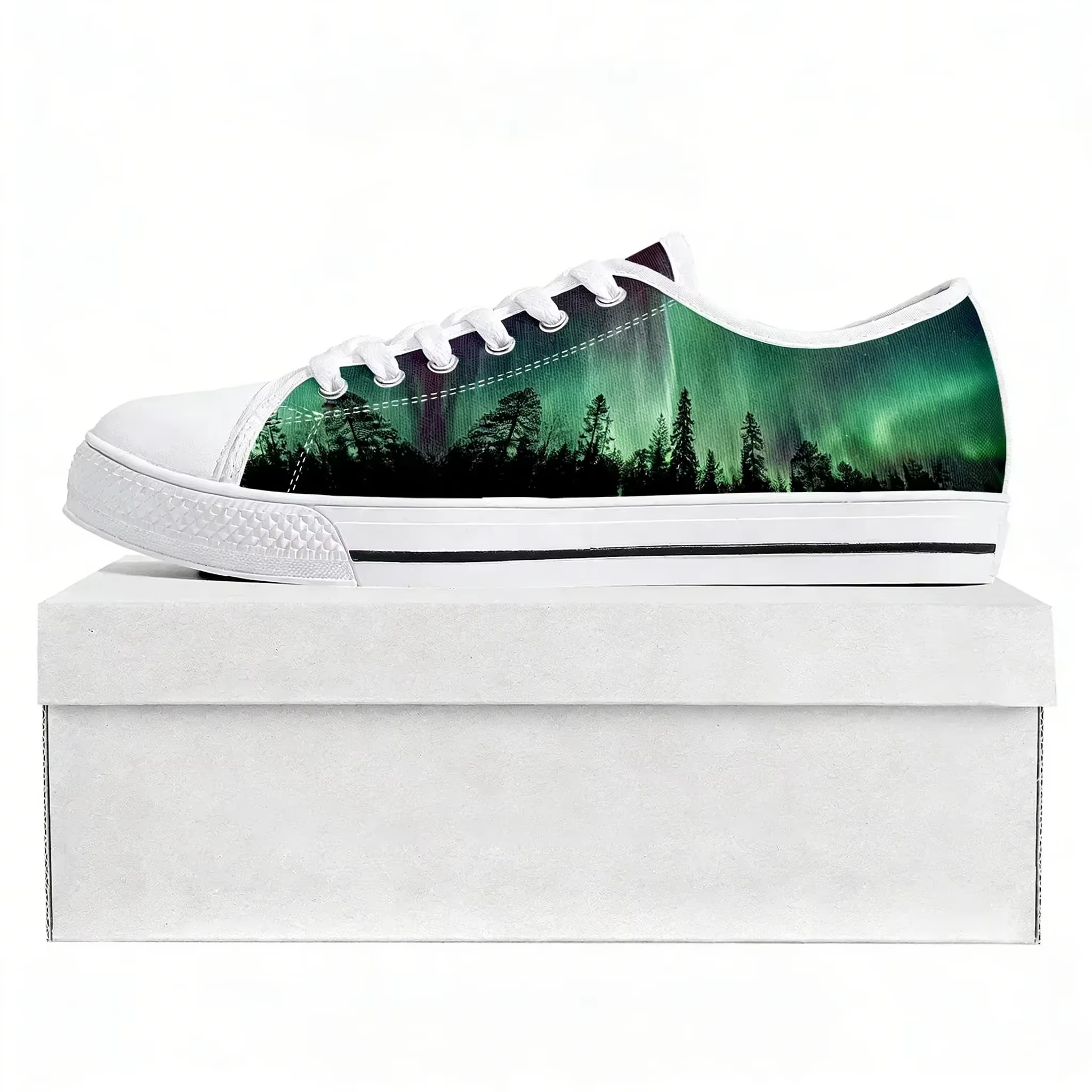 Baskets basses Northern Lights pour femmes, hommes et adolescents, baskets en toile de haute qualité