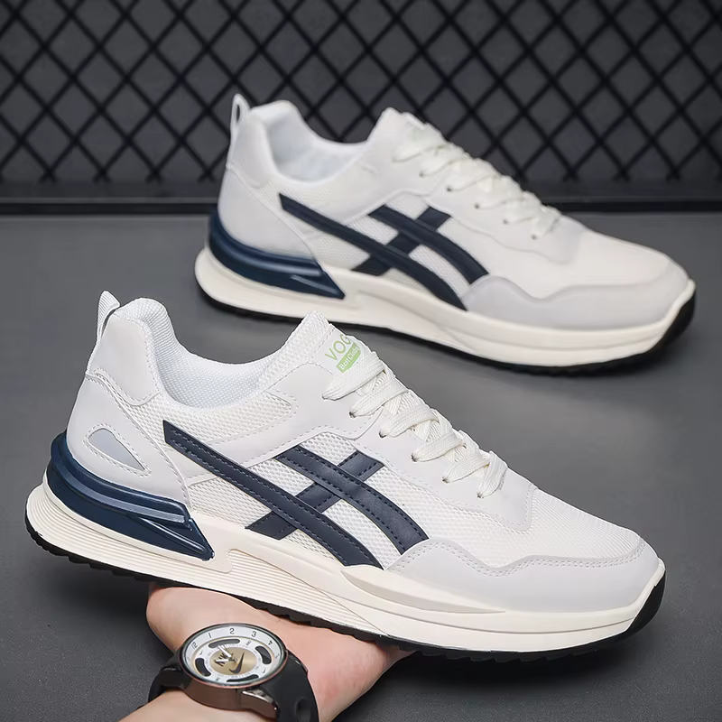 Chaussures de sport plates et légères pour hommes, grande taille, décontractées, confortables, respi
