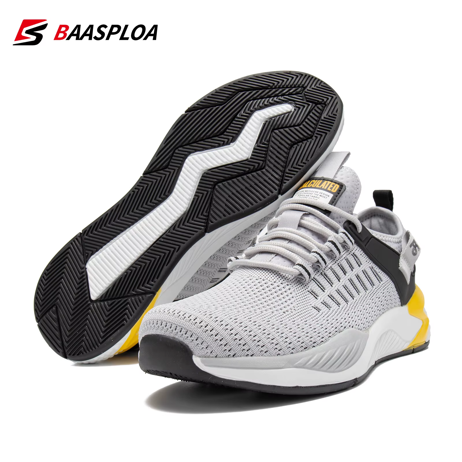 Baasploa chaussures de course légères pour hommes décontracté hommes concepteur maille respirant bas