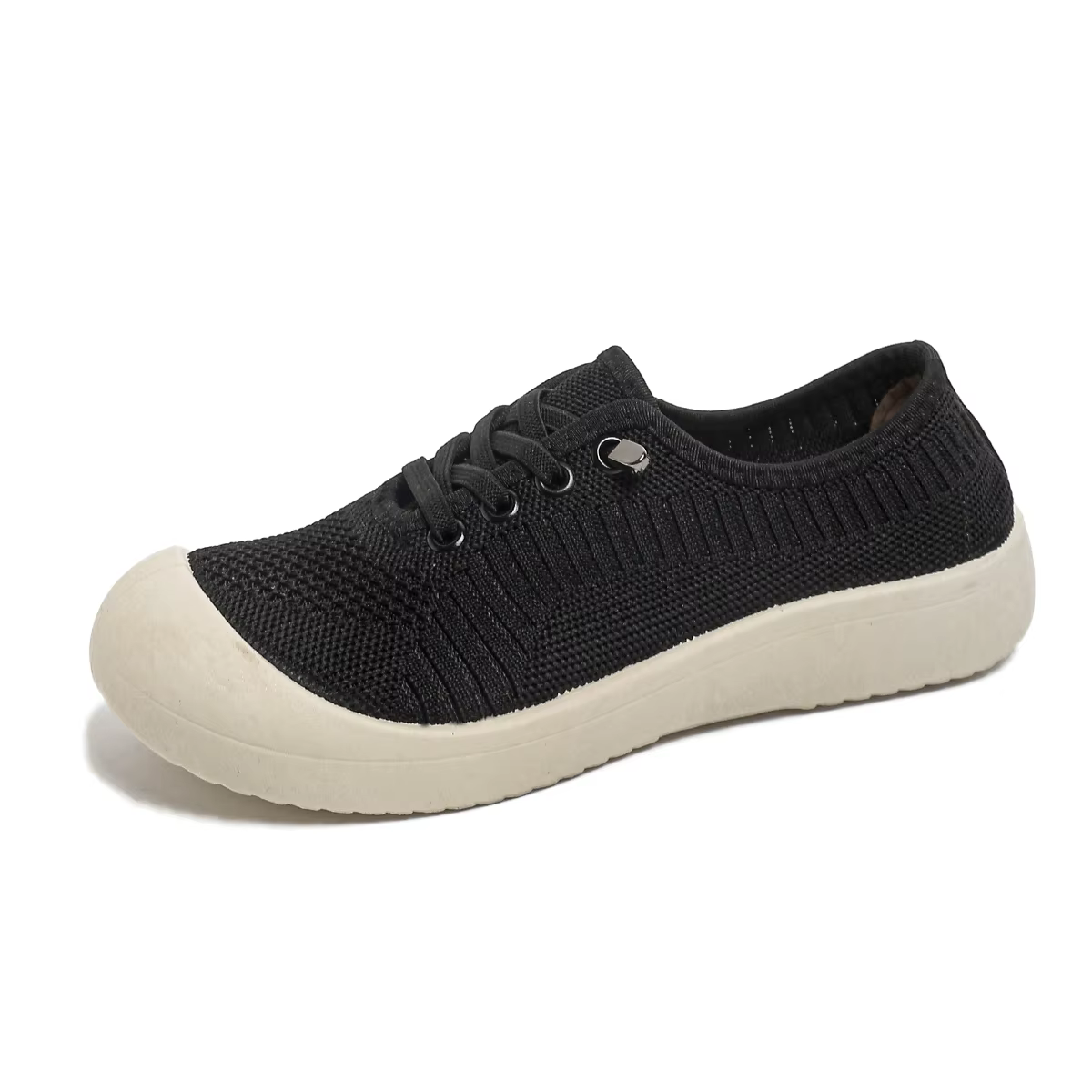 Baskets décontractées pour femmes, chaussures basses en tricot respirantes et légères pour femmes, s