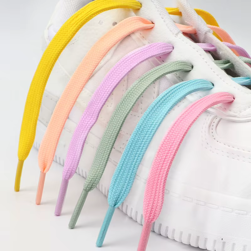 1 paire de lacets plats solides lacets en toile pour baskets femme hommes lacets lacets de Tennis cl
