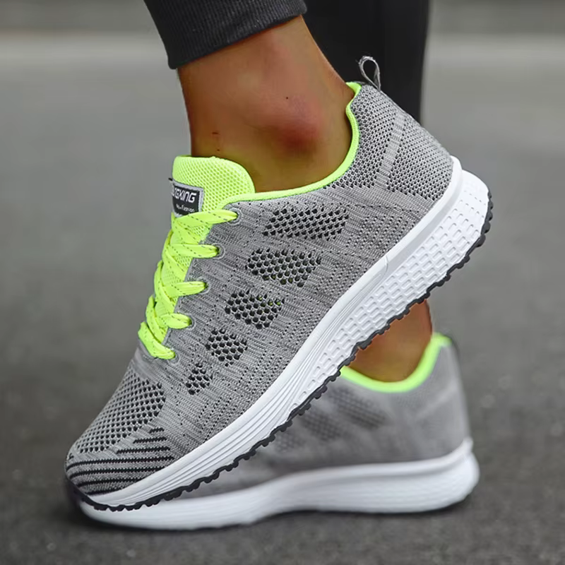 Baskets femme 2025 nouvelle mode baskets respirantes baskets confortables maille tissu à lacets chau