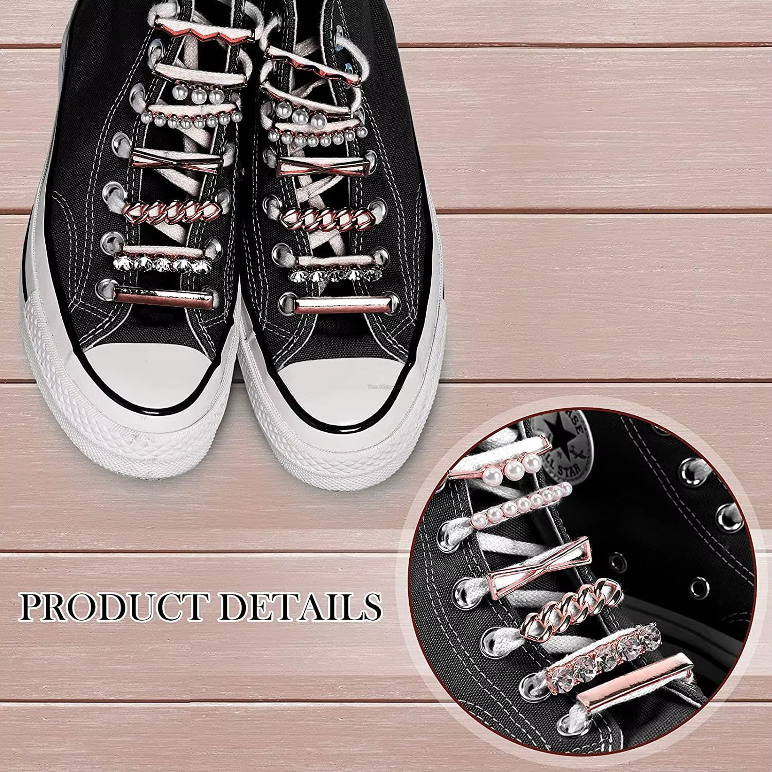 Lacets Lumineux en Métal avec Strass Brillants pour Femme et Fille, Accessoires de Décoration pour B