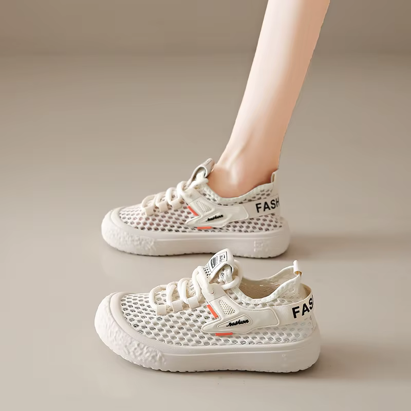 Chaussures femme 2025 chaussures de sport décontractées en plein air creux respirant confortable sem