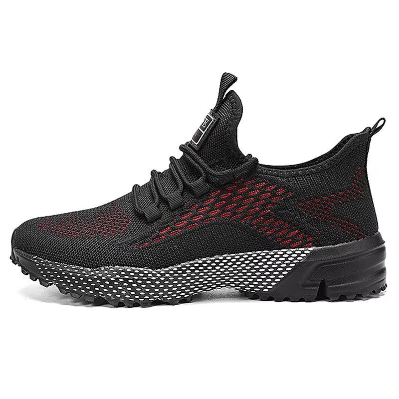 YRZL chaussures de course hommes confortable léger gris marche baskets respirant Air maille antidéra