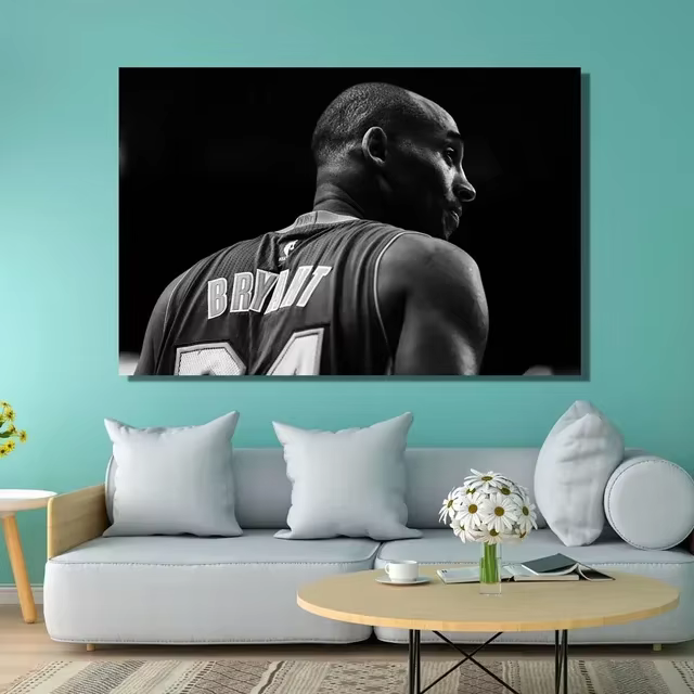Toile d'art sur le thème des légendes du basket-ball, Kobe LeBron, décoration murale sans cadre pour