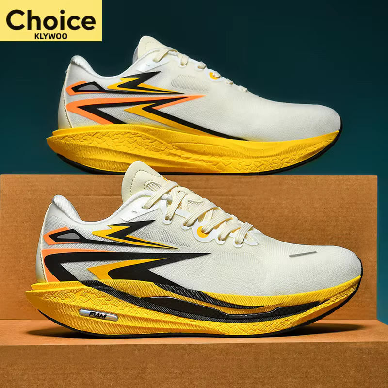 Chaussures de course Marathon pour hommes avec plaque carbone, baskets de sport respirantes et légèr
